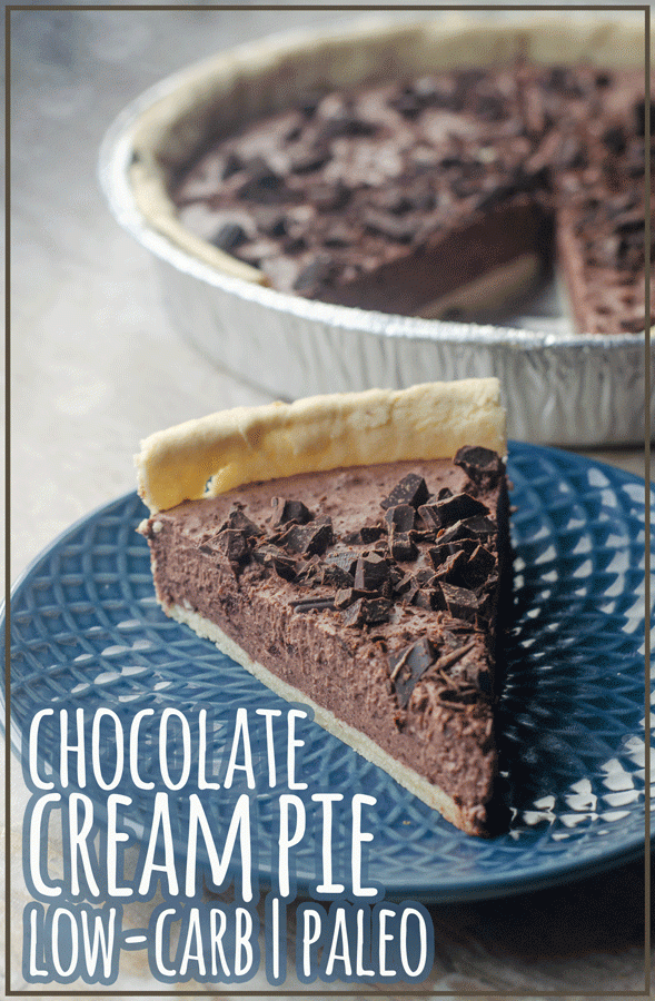 An incredibly rich and decadent dessert, this chocolate cream pie is the perfect special treat! Low-carb, paleo, gluten-free, grain-free, dairy-free.