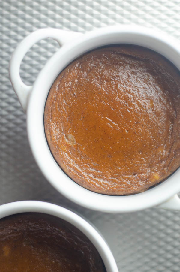 A delicious fall treat, this creamy pumpkin custard for two is a simple dessert to make. Paleo, low-carb, dairy-free.