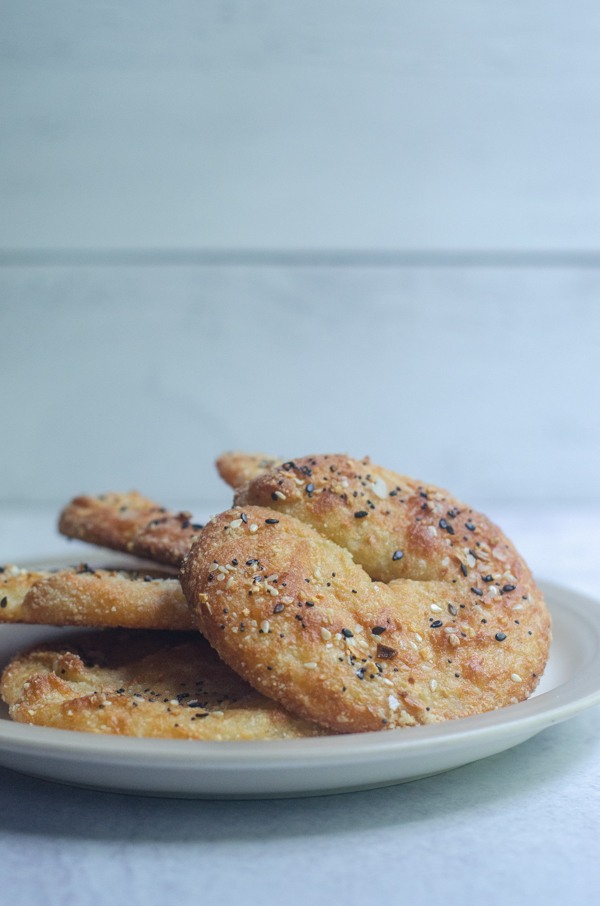 Low-carb everything bagels are one of my favorite easy breakfasts that can be prepped ahead and enjoyed all week! Paleo, gluten-free, grain-free, dairy-free.