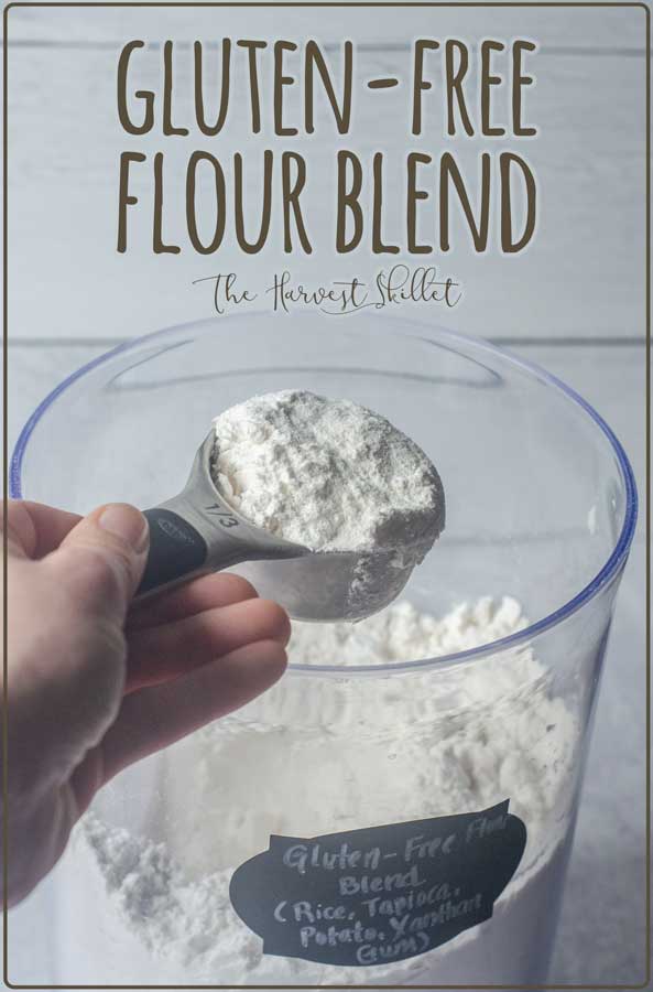 Homemade gluten-free flour doesn't have to be hard to make, and it's healthier than a lot of the ones that are pre-blended. This recipe contains rice flour, tapioca starch, potato starch and optional xanthan gum.