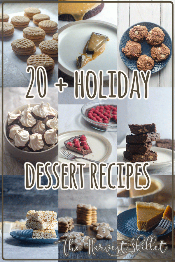 In need of some holiday dessert inspiration? These 20+ holiday dessert recipes will give you tons of ideas! All recipes are gluten-free and most are also dairy-free and paleo/keto friendly or adaptable.