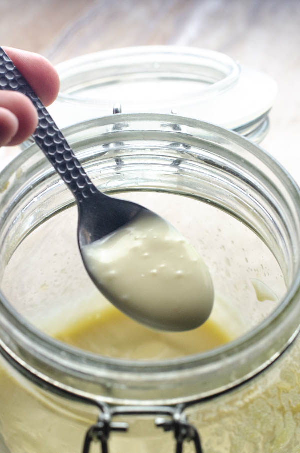 A tasty homemade three-ingredient mayo recipe. Gluten-free, grain-free, dairy-free, Paleo, ketogenic, low-carb, Whole30. 