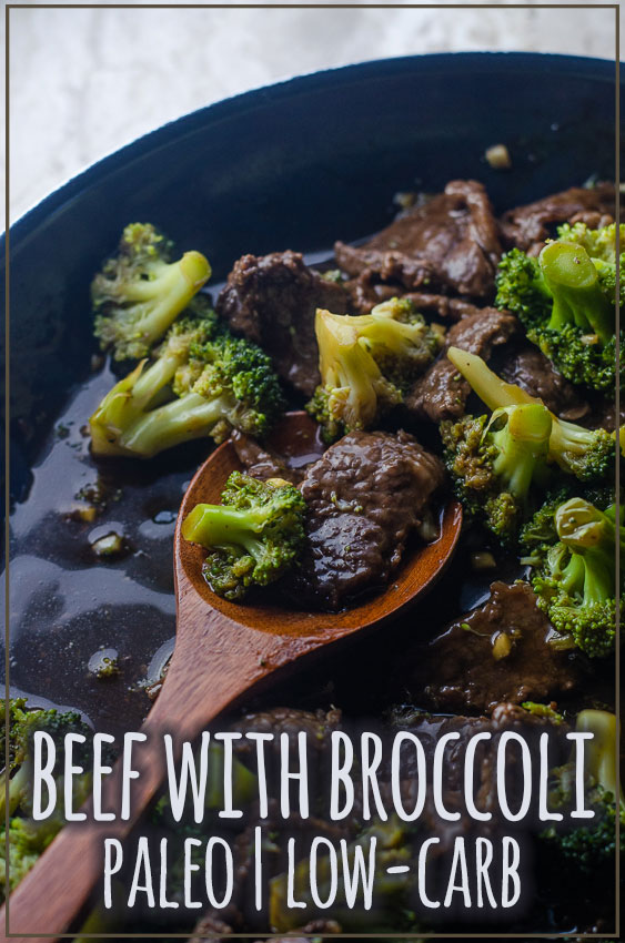 An incredibly quick and easy weeknight dinner, this beef with broccoli is better than takeout! Low in carbs, Whole30, Paleo, soy-free, gluten-free, grain-free, corn-free.