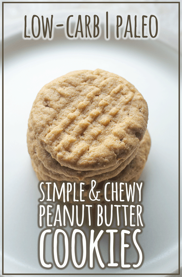 These simple chewy peanut butter cookies are incredibly delicious! They only require one bowl to make, and are sure to please the entire family. Sugar-free, low-carb, keto, gluten-free, dairy-free.