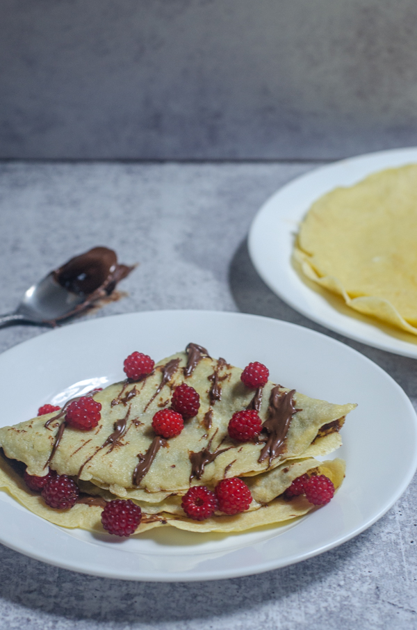These healthy raspberry crepes are an excellent choice for when you are overflowing with fresh berries! Low-carb, paleo, gluten-free.